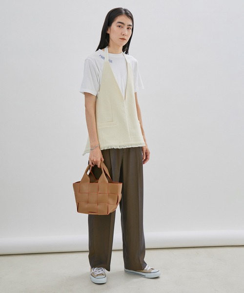 SALON adam et rope'(サロン アダム エ ロペ)の「キュプラカルゼストレートイージーパンツ(その他パンツ・レディース・ダークブラウン/ブラック/ダークラベンダー・M/S)」の9枚目の写真