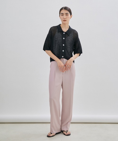 SALON adam et rope'(サロン アダム エ ロペ)の「キュプラカルゼストレートイージーパンツ(その他パンツ・レディース・ダークブラウン/ブラック/ダークラベンダー・M/S)」の15枚目の写真