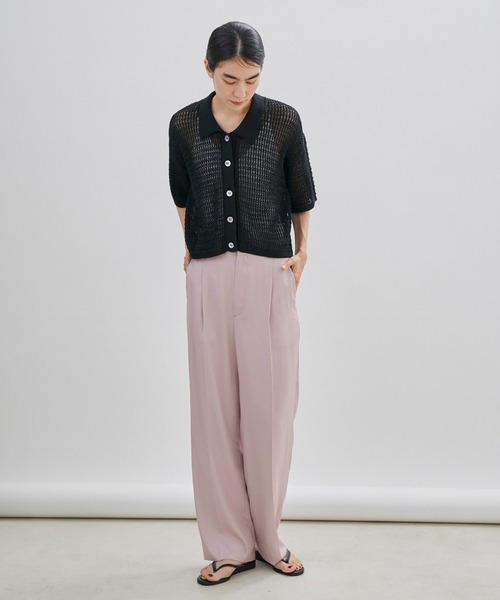 SALON adam et rope'(サロン アダム エ ロペ)の「キュプラカルゼストレートイージーパンツ(その他パンツ・レディース・ダークブラウン/ブラック/ダークラベンダー・M/S)」の16枚目の写真