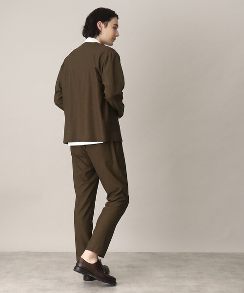 THE SHOP TK (ザ ショップ ティーケー )の「◆【セットアップ対応可/吸水速乾/イージーケア】シャリルジャージノーカラーカーディガン(カーディガン/ボレロ・メンズ・ネイビー/ブラウン系/チャコールグレー・02/03/04)」の22枚目の写真