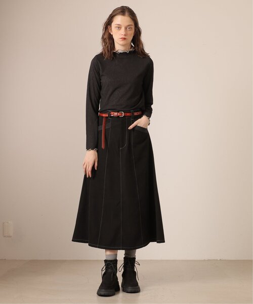 DOUBLE NAME（ダブルネーム）の「型押しロゴ革ベルト（ベルト・レディース・レッド/キャメル/ブラウン/ブラック・FREE）」の10枚目の写真