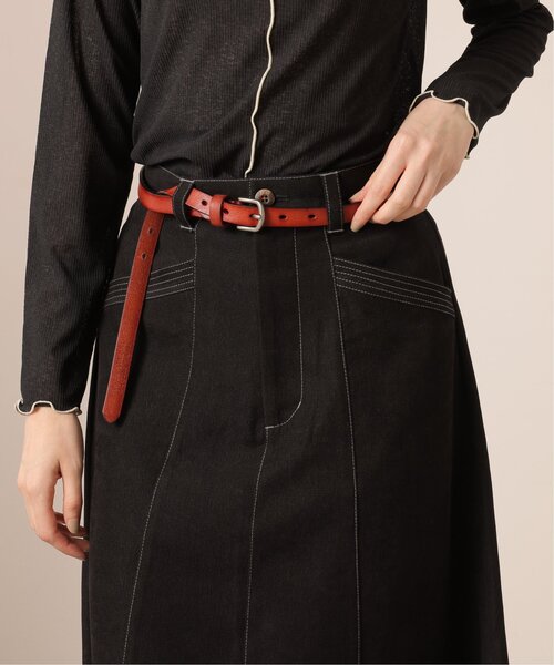 DOUBLE NAME（ダブルネーム）の「型押しロゴ革ベルト（ベルト・レディース・レッド/キャメル/ブラウン/ブラック・FREE）」の14枚目の写真