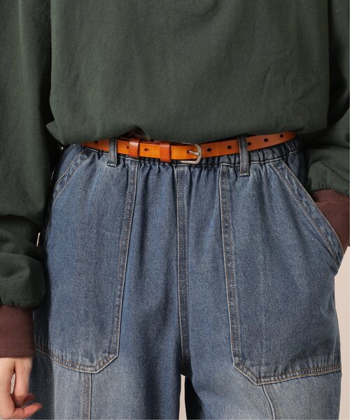 DOUBLE NAME（ダブルネーム）の「型押しロゴ革ベルト（ベルト・レディース・レッド/キャメル/ブラウン/ブラック・FREE）」の17枚目の写真