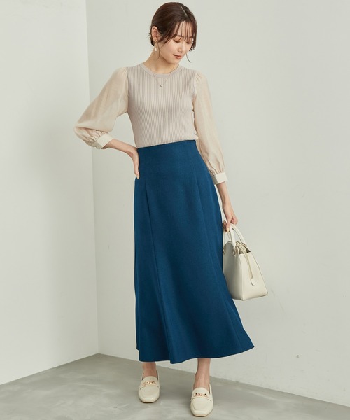 ROPE' PICNIC（ロペピクニック）の「シアースリーブニットプルオーバー（ニット/セーター・レディース・ブラック/ベージュ/グレー/ブルー・38）」の12枚目の写真