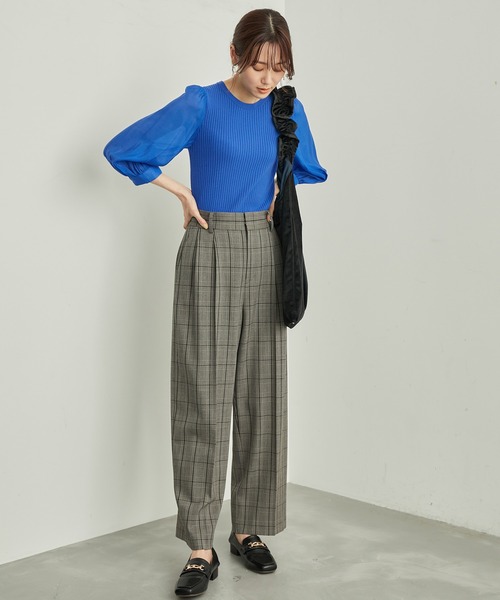 ROPE' PICNIC（ロペピクニック）の「シアースリーブニットプルオーバー（ニット/セーター・レディース・ブラック/ベージュ/グレー/ブルー・38）」の17枚目の写真