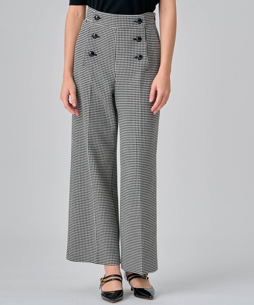 ANAYI（アナイ）の「【セットアップ対応商品】モノトーンワッフルワイドマリンパンツ（その他パンツ・レディース・ブラック/ブラック系その他・38/36）」の2枚目の写真