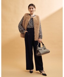 ANAYI | モノトーンワッフルワイドマリンパンツ(その他パンツ)