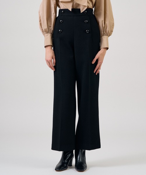 ANAYI（アナイ）の「【セットアップ対応商品】モノトーンワッフルワイドマリンパンツ（その他パンツ・レディース・ブラック/ブラック系その他・38/36）」の3枚目の写真