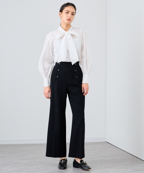 ANAYI（アナイ）の「【セットアップ対応商品】モノトーンワッフルワイドマリンパンツ（その他パンツ・レディース・ブラック/ブラック系その他・38/36）」の16枚目の写真