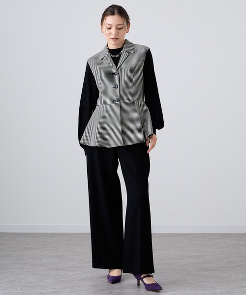 ANAYI（アナイ）の「【セットアップ対応商品】モノトーンワッフルワイドマリンパンツ（その他パンツ・レディース・ブラック/ブラック系その他・38/36）」の22枚目の写真