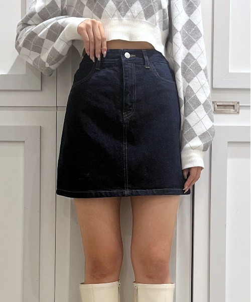Heather（ヘザー）の「DENIMミニスカート 966378（デニム