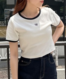 胸刺しゅうロゴリンガーリブTシャツ
