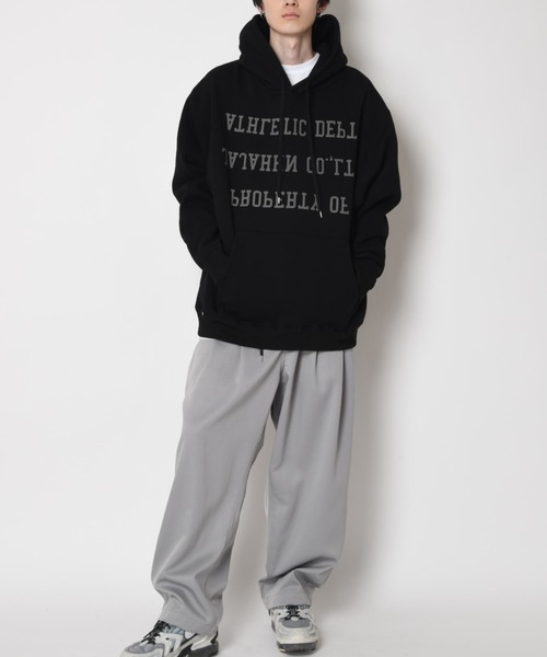 SUPERTHANKS（スーパーサンクス）の「ツイル ワイド ルーズ ストレートパンツ(ユニセックス)Wide Straight Trousers (Pe Twill)（その他パンツ・メンズ・ライトグレー/ネイビー・S/M/L）」の21枚目の写真