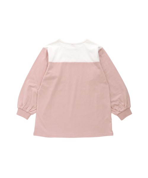 JENNI belle（ジェニィベル）の「【WEB限定】【コットン100％】バイカラーロング丈ロンT（Tシャツ/カットソー・キッズ・サックスブルー/オレンジ/ピンク・140cm/160cm/130cm/150cm）」の19枚目の写真