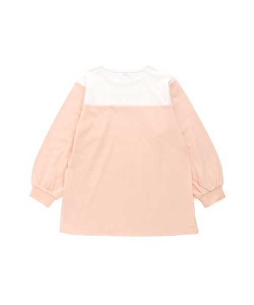 JENNI belle（ジェニィベル）の「【WEB限定】【コットン100％】バイカラーロング丈ロンT（Tシャツ/カットソー・キッズ・サックスブルー/オレンジ/ピンク・140cm/160cm/130cm/150cm）」の21枚目の写真