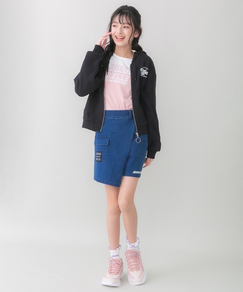 JENNI belle（ジェニィベル）の「【WEB限定】【コットン100％】バイカラーロング丈ロンT（Tシャツ/カットソー・キッズ・サックスブルー/オレンジ/ピンク・140cm/160cm/130cm/150cm）」の11枚目の写真