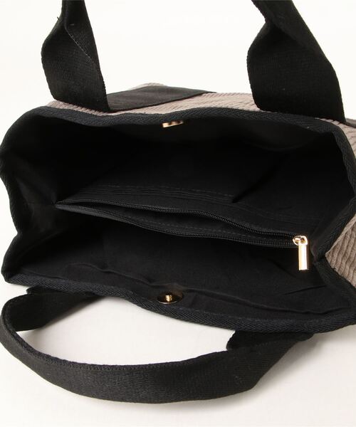 salle de bal（サルデバル）の「polka polka / ポルカポルカ e.e.p. ファスナー仕切りトート SDI（トートバッグ・レディース・グレー/ブラック/ベージュ/キャメル/グレー系その他・FREE）」の13枚目の写真