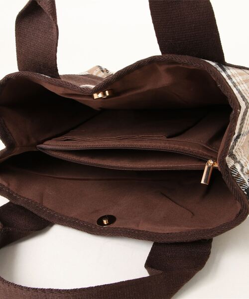 salle de bal（サルデバル）の「polka polka / ポルカポルカ e.e.p. ファスナー仕切りトート SDI（トートバッグ・レディース・グレー/ブラック/ベージュ/キャメル/グレー系その他・FREE）」の16枚目の写真