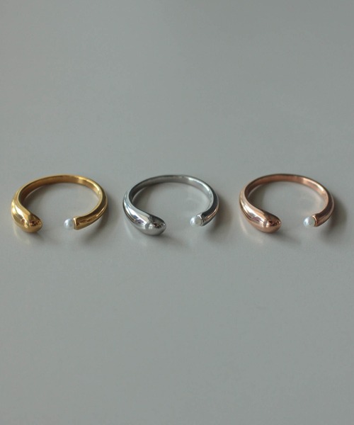 ebine（エビネ）の「金属アレルギー対応 サージカルステンレス Side Pearl Ring（リング・レディース・ゴールド/シルバー/ピンク・7号/13号/16号/11号/9号）」の9枚目の写真
