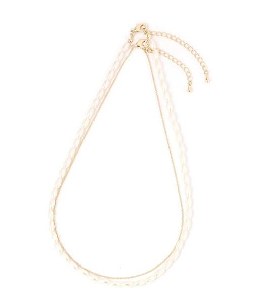 GLOBAL WORK Smile Seed Store（グローバルワーク スマイルシードストア）の「2WAYパールネックレス/188573（ネックレス・レディース・ホワイト系その他2/ホワイト・FREE）」の3枚目の写真