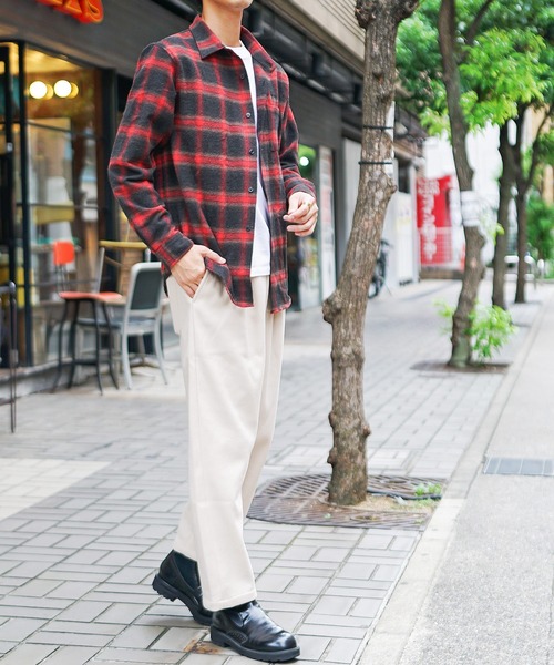 SOMEDIFF(サムディフ)の「【SOMEDIFF】ピグメント加工オンブレチェックネルシャツ メンズ ブロックチェック 長袖シャツ ビッグシルエット 春服(シャツ/ブラウス・メンズ・ブラック/ネイビー/レッド/ブラウン・M/L)」の16枚目の写真