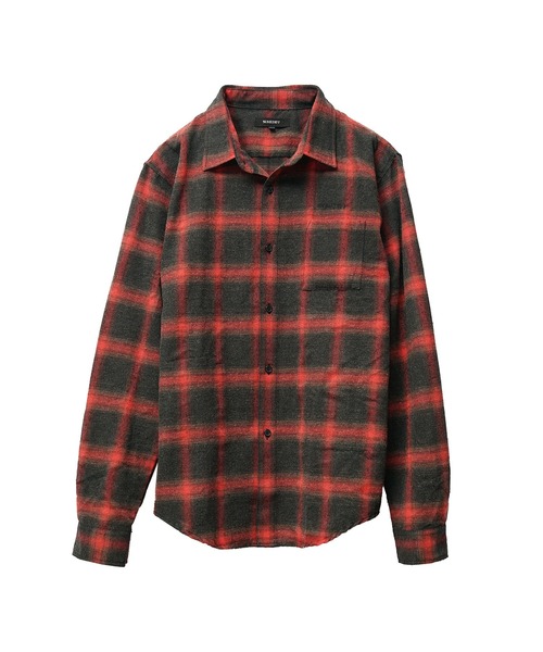 セール】【SOMEDIFF】ピグメント加工オンブレチェックネルシャツ