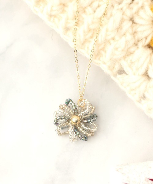 チチカカ（チチカカ）の「ビーズフロルネックレス（ネックレス・レディース・パープル/ブルー・FREE）」の2枚目の写真