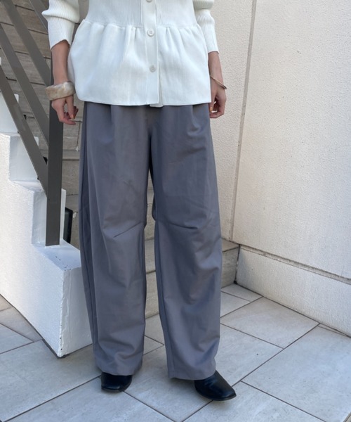 Omekashi おめかし　TR イージーカーブパンツ　ブラウン　38 L M Omekashi おめかし TR イージーカーブパンツ ブラウン 38 L M パンツ