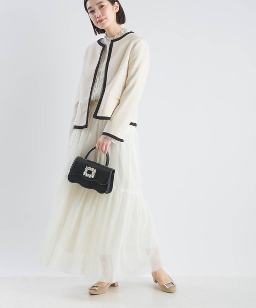 PICCIN（ピッチン）の「【セットアップ可能】チュールレイヤードスカート（スカート・レディース・ブラック/オフホワイト・M/L）」の19枚目の写真