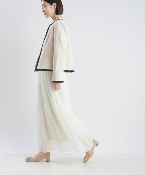 PICCIN（ピッチン）の「【セットアップ可能】チュールレイヤードスカート（スカート・レディース・ブラック/オフホワイト・M/L）」の20枚目の写真
