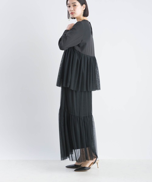 PICCIN（ピッチン）の「【セットアップ可能】チュールレイヤードスカート（スカート・レディース・ブラック/オフホワイト・M/L）」の10枚目の写真