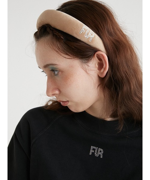 FURFUR（ファーファー）の「クリスタルFURロゴカチューシャ（カチューシャ・レディース・キャメル/ブラック/ピンク・FREE）」の11枚目の写真