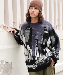 WEGO | WEGO/【23年秋冬新作】モヘアライクシティプルオーバー(ニット/セーター)