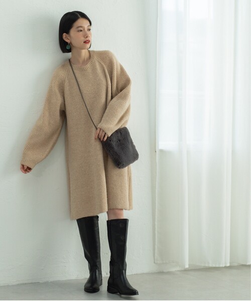 OPAQUE.CLIP（オペークドットクリップ）の「◆フェイクファーミニポシェット（ショルダーバッグ・レディース・チャコールグレー/オフホワイト/グリーン/サンドベージュ・00）」の10枚目の写真