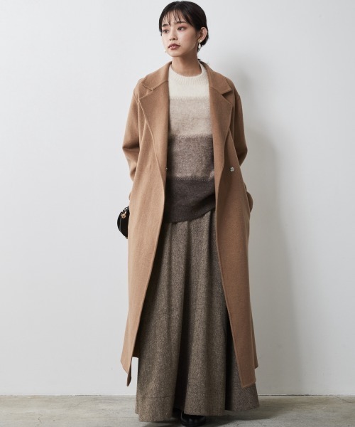 CHIC STYLE（シックスタイル）の「 ツイードフレアマキシスカート ＜大きいサイズ有＞シックスタイル（スカート・レディース・ブラウン系/グレー系・M/L/LL/3L/4L/5L）」の7枚目の写真