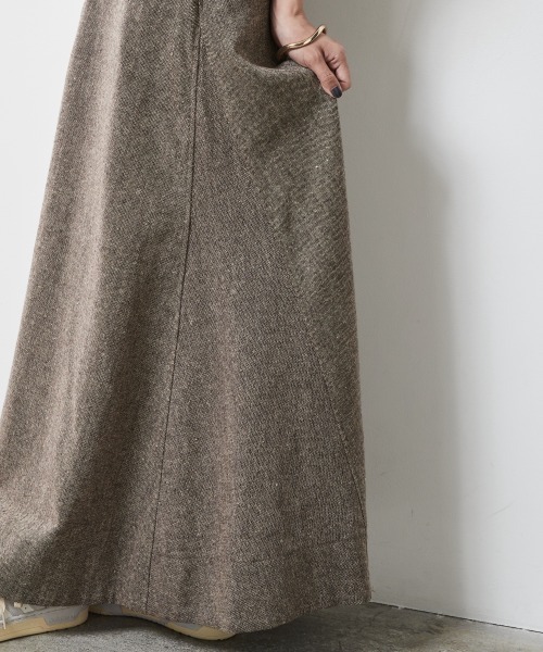 CHIC STYLE（シックスタイル）の「 ツイードフレアマキシスカート ＜大きいサイズ有＞シックスタイル（スカート・レディース・ブラウン系/グレー系・M/L/LL/3L/4L/5L）」の21枚目の写真