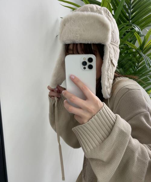 WEGO（ウィゴー）の「WEGO/【新色追加】フライトキャップ（キャップ・レディース・オフホワイト/ブラック系その他/カーキ/ブラウン系その他2・FREE）」の15枚目の写真