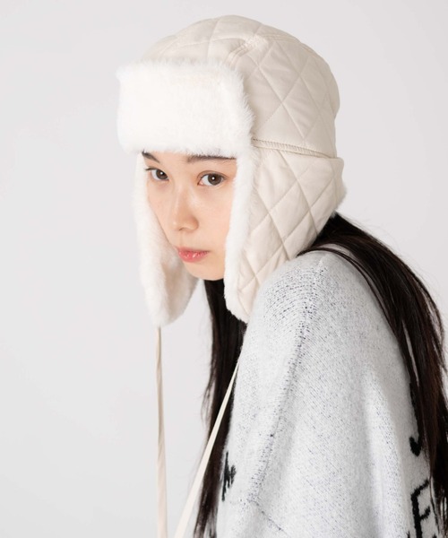 WEGO（ウィゴー）の「WEGO/【新色追加】フライトキャップ（キャップ・レディース・オフホワイト/ブラック系その他/カーキ/ブラウン系その他2・FREE）」の18枚目の写真