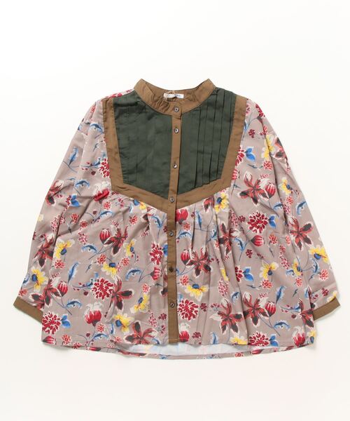 sandy（サンディー）の「sandy/切り替えタックブラウス（シャツ/ブラウス・レディース・ベージュ/マスタード/パープル・FREE）」の2枚目の写真