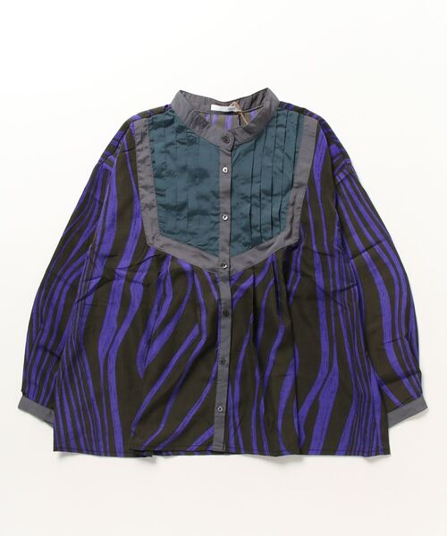 sandy（サンディー）の「sandy/切り替えタックブラウス（シャツ/ブラウス・レディース・ベージュ/マスタード/パープル・FREE）」の3枚目の写真