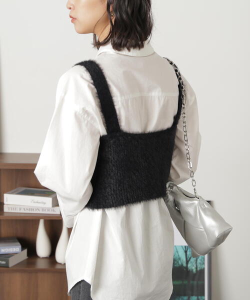 FREE'S MART（フリーズマート）の「◇シャギービスチェ（ベスト・レディース・ホワイト/ブラウン/ブラック・FREE）」の5枚目の写真