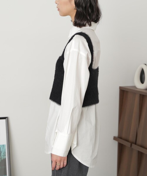 FREE'S MART（フリーズマート）の「◇シャギービスチェ（ベスト・レディース・ホワイト/ブラウン/ブラック・FREE）」の11枚目の写真