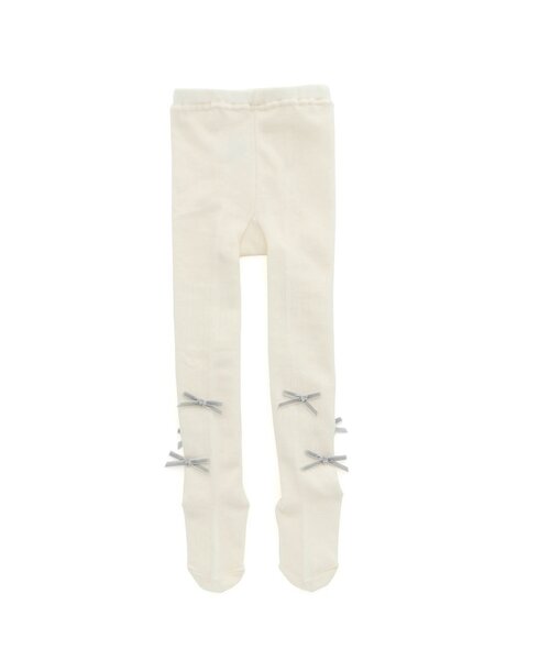 apres les cours（アプレレクール）の「リボン付きタイツ（タイツ/ストッキング・キッズ・ブラック/アイボリー/ピンク・90/140/120/100/110）」の2枚目の写真