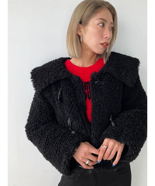 EMODA(エモダ)の「ジャガードロゴニット(ニット/セーター・レディース・ブルー/レッド/ブラック/ベージュ・FREE)」の16枚目の写真