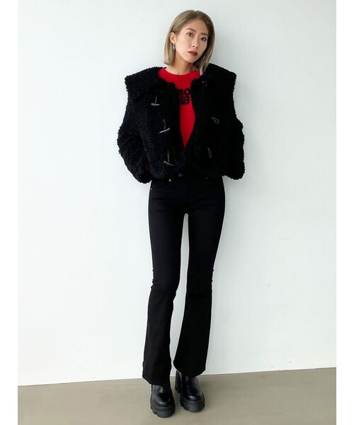 EMODA(エモダ)の「ジャガードロゴニット(ニット/セーター・レディース・ブルー/レッド/ブラック/ベージュ・FREE)」の18枚目の写真