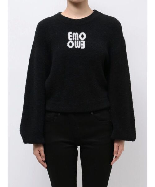 EMODA(エモダ)の「ジャガードロゴニット(ニット/セーター・レディース・ブルー/レッド/ブラック/ベージュ・FREE)」の19枚目の写真