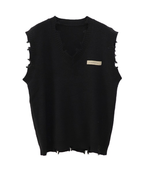 LVEU.（ラブユ.）の「【LVEU.】ダメージニットベスト / トップス