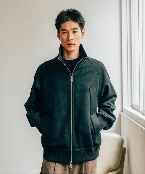 EDIFICE(エディフィス)の「SUPER 110’s ブレンド メルトン リブブルゾン(その他アウター・メンズ・ネイビー/グレー・MEDIUM/LARGE)」の16枚目の写真