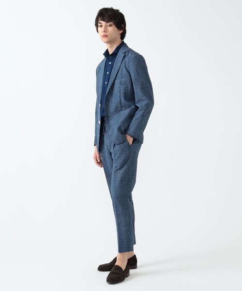 BEAMS デニムプリント シアサッカー 2ボタン ジャケット パンツ　セット BEAMS HEART（ビームスハート）の「【クイックドライ・吸汗速乾