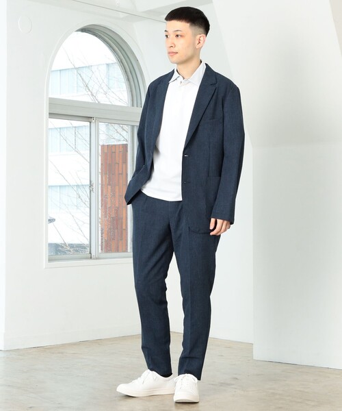 極美品✨ BEAMS HEART シアサッカー テーラードジャケット 春夏 L BEAMS HEART ジャケット テーラードジャケット 「イージーケア